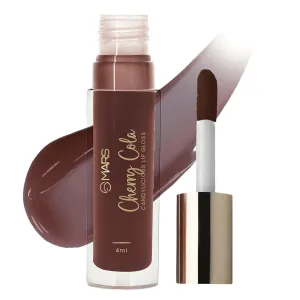 MARSS Candylicious Colored Lip Gloss for Women | Hydrating & High Shine | Lightweight Weight | Non-Sticky | Enriched with Vitamin-E, Hyaluronic Acid & Avocado Ester (4.0ml) (08-Cherry COLA) (Glossy)