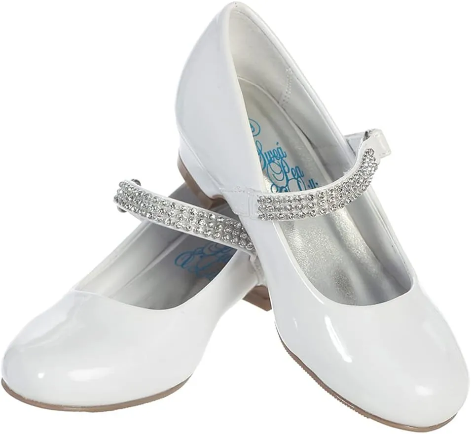 Mary Jane Shoes for Girls Dress Shoes Flower Girl Heels for Church Wedding Easter Christmas Zapatillas para Niñas de Vestir