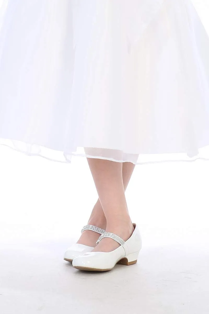 Mary Jane Shoes for Girls Dress Shoes Flower Girl Heels for Church Wedding Easter Christmas Zapatillas para Niñas de Vestir