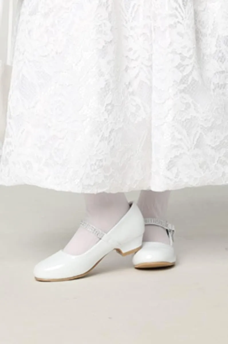 Mary Jane Shoes for Girls Dress Shoes Flower Girl Heels for Church Wedding Easter Christmas Zapatillas para Niñas de Vestir