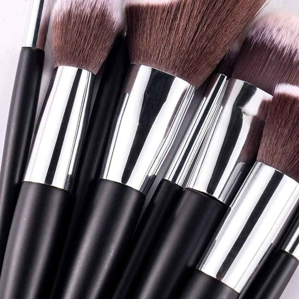 Marycan Makeup Brushes set 10 Piece Makeup Brush Set with Bag Foundation Blending Blush Eyeliner Shadow Brow Concealer Brushes Kit(Black,23 * 13 * 4cm)