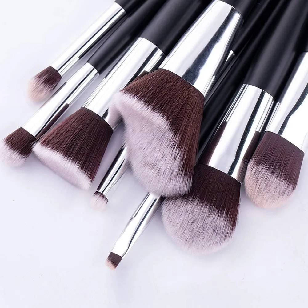 Marycan Makeup Brushes set 10 Piece Makeup Brush Set with Bag Foundation Blending Blush Eyeliner Shadow Brow Concealer Brushes Kit(Black,23 * 13 * 4cm)