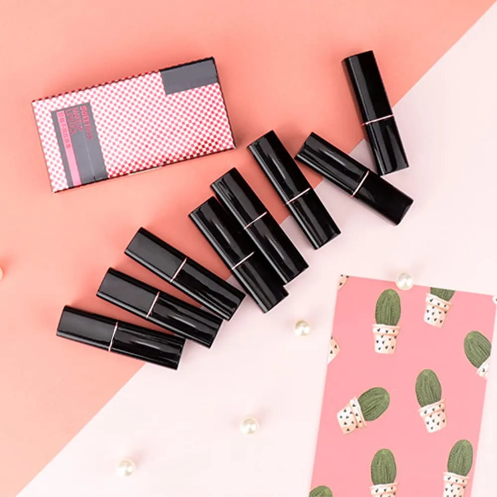 Matte Lipstick, 11 Colos Ladies Matte Lipstick Long Lasting Waterproof Velvet Red Lipstick Lip Gloss Set Pigmented Lip Makeup for Girls and Women Gift (07#)