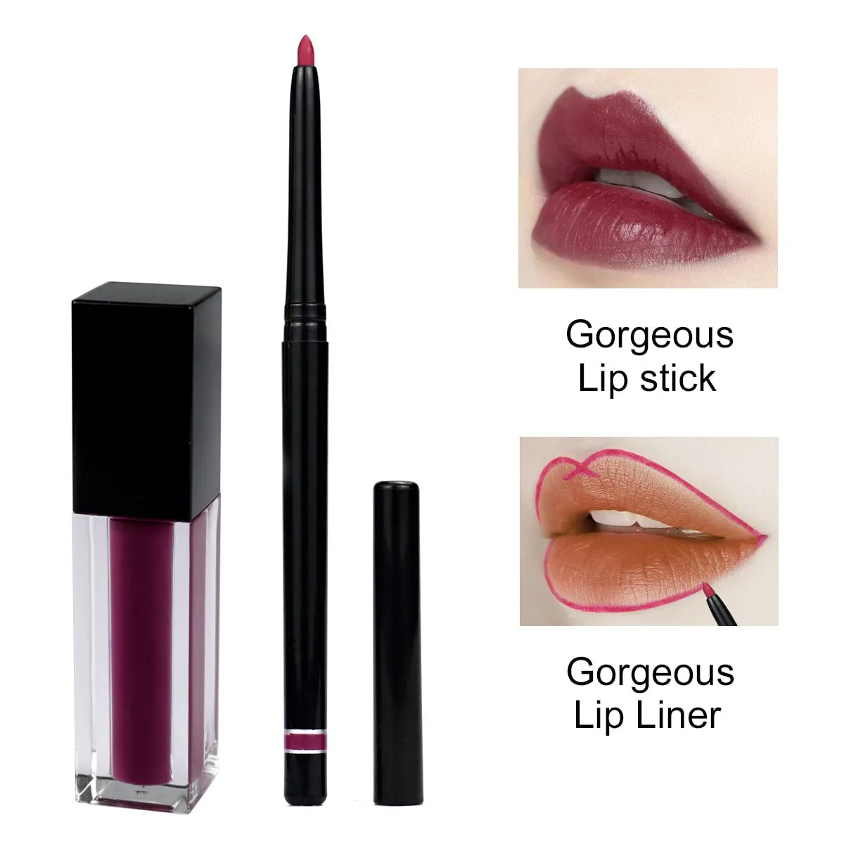 Matte Liquid Lipstick, 10 Colos Ladies Matte Liquid Lipstick Long Lasting Waterproof Velvet Lip Gloss Set Pigmented Lip Makeup Gift for Girls and Women (02#)