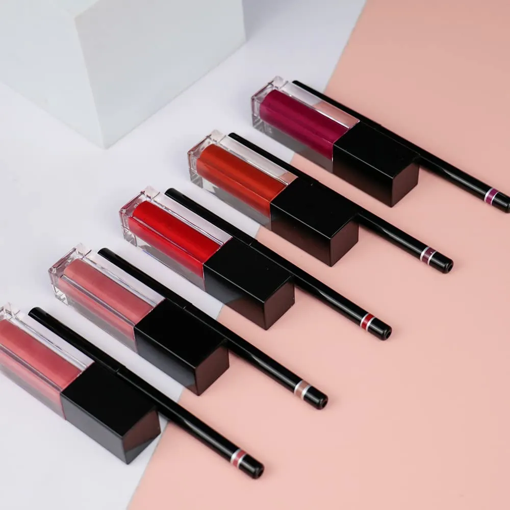 Matte Liquid Lipstick, 10 Colos Ladies Matte Liquid Lipstick Long Lasting Waterproof Velvet Lip Gloss Set Pigmented Lip Makeup Gift for Girls and Women (05#)