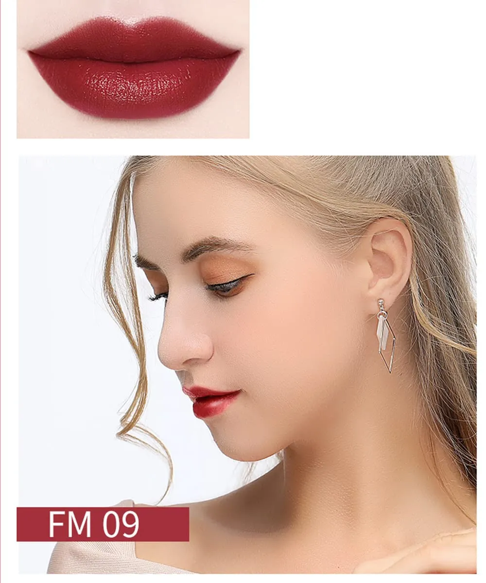 Matte Liquid Lipstick, 10 Colos Ladies Matte Liquid Lipstick Long Lasting Waterproof Velvet Lip Gloss Set Pigmented Lip Makeup Gift for Girls and Women (FM09)