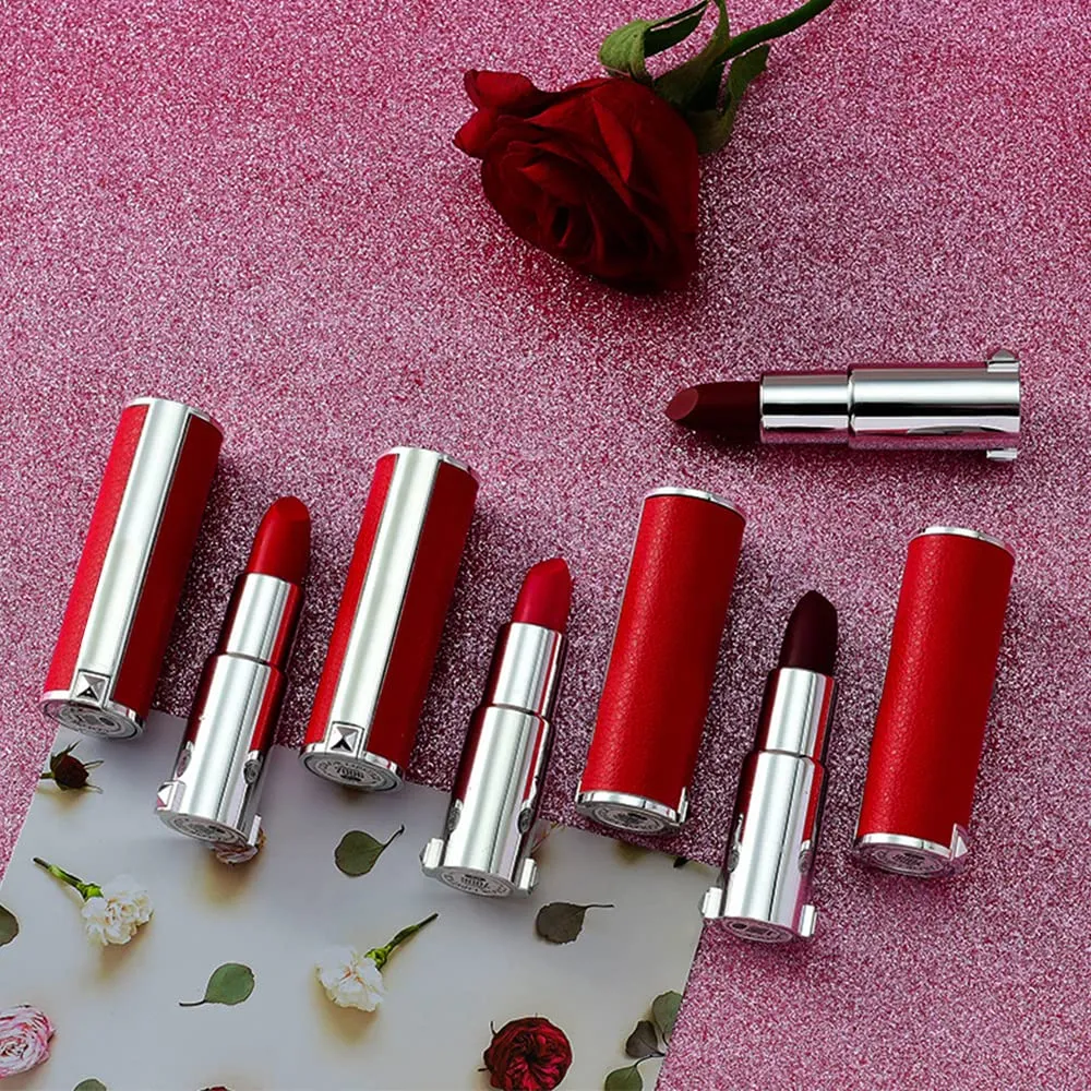 Matte Liquid Lipstick, Ladies Matte Liquid Lipstick Long Lasting Waterproof Velvet 8 Colors Red Lipstick Lip Gloss Set Pigmented Lip Makeup for Girls and Women Gift (02#)
