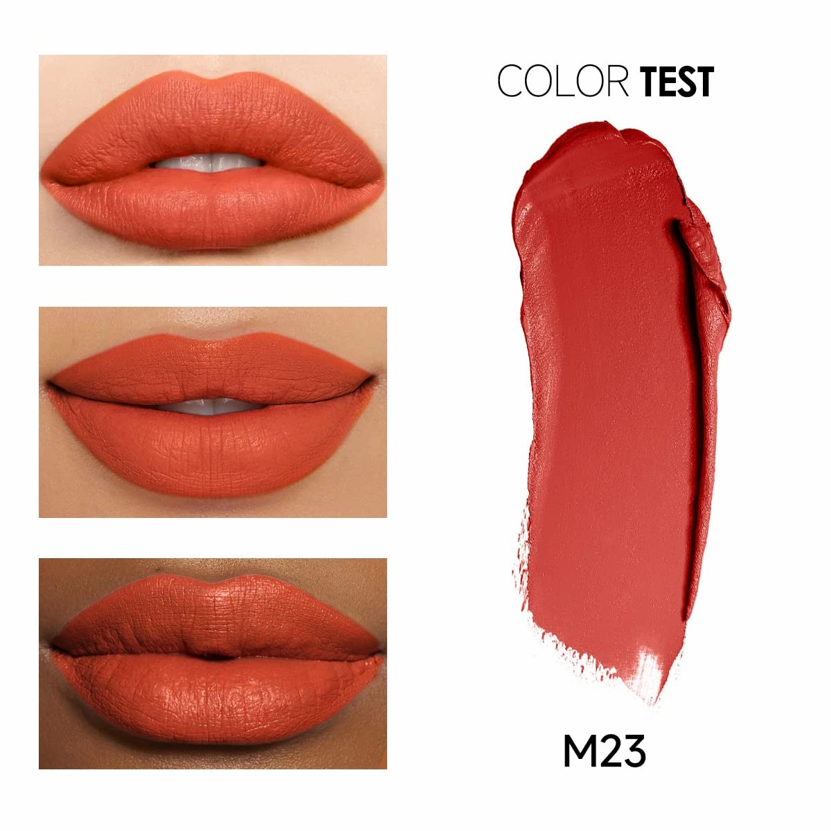 Matte Lipstick Hydrating Lip Color Makeup, Highly Pigmented Lipstick with Moisturizing Formula, Lightweight, Smooth, M23