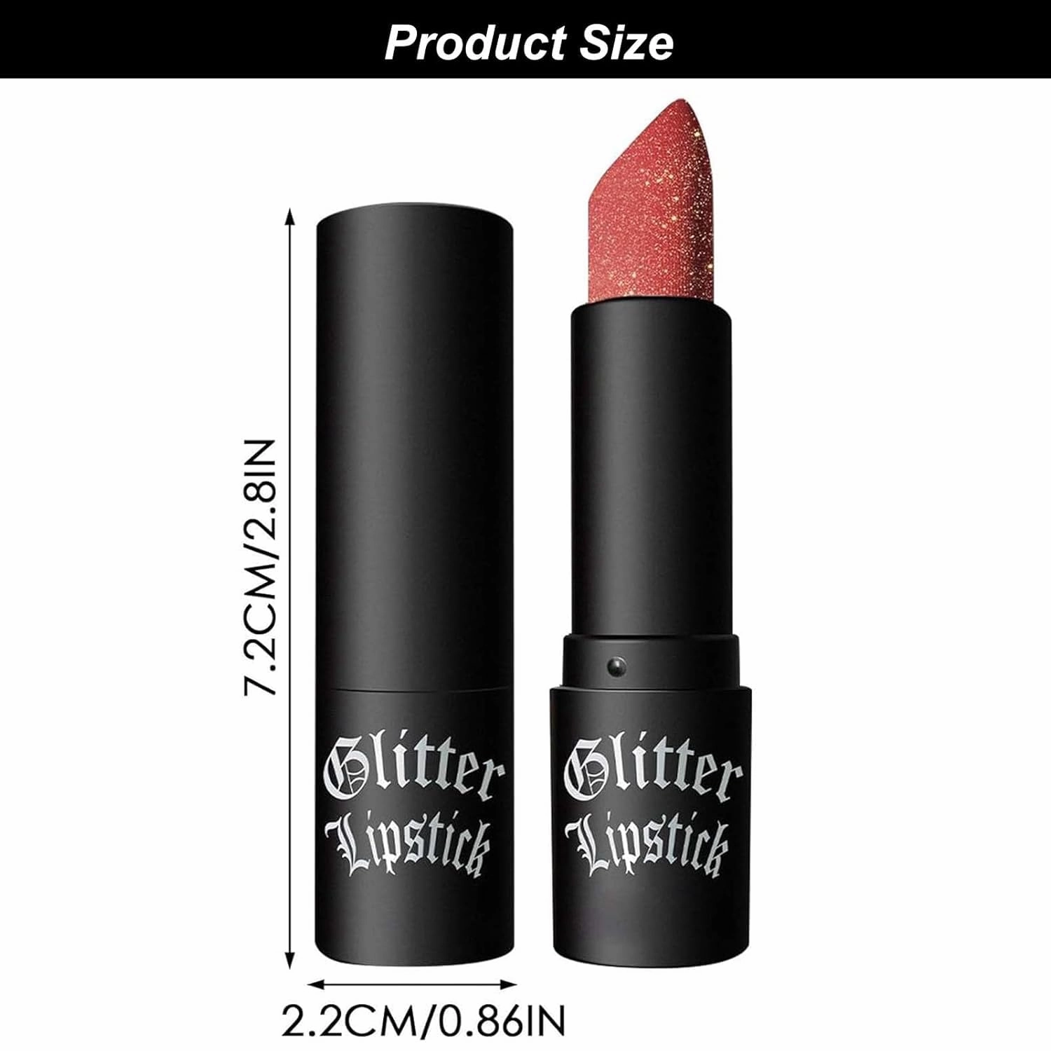 Matte Long-lasting Lipstick With Fine Glitter, Glitters Matte Lipstick Metallic Shimmering Gloss (03#)