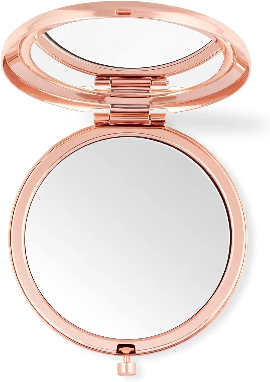 Maverton Rose Gold Personalized Compact Mirror for Woman - Cosmetic Bag Accessory for Girl - Customized Item for Lady - for Birthday - Cosmetic Mirror for Anniversary - The Prettiest