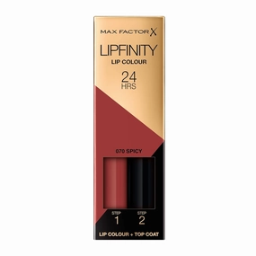 Max Factor Lipfinity Lipstick, Spicy, 1 Set