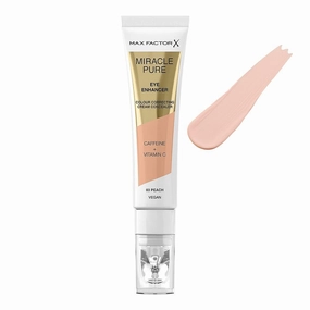Max Factor Miracle Pure Eye Enhancer Color Corrector Cream Concealer with Caffeine & Vitamin C, 10ml, 03 Peach