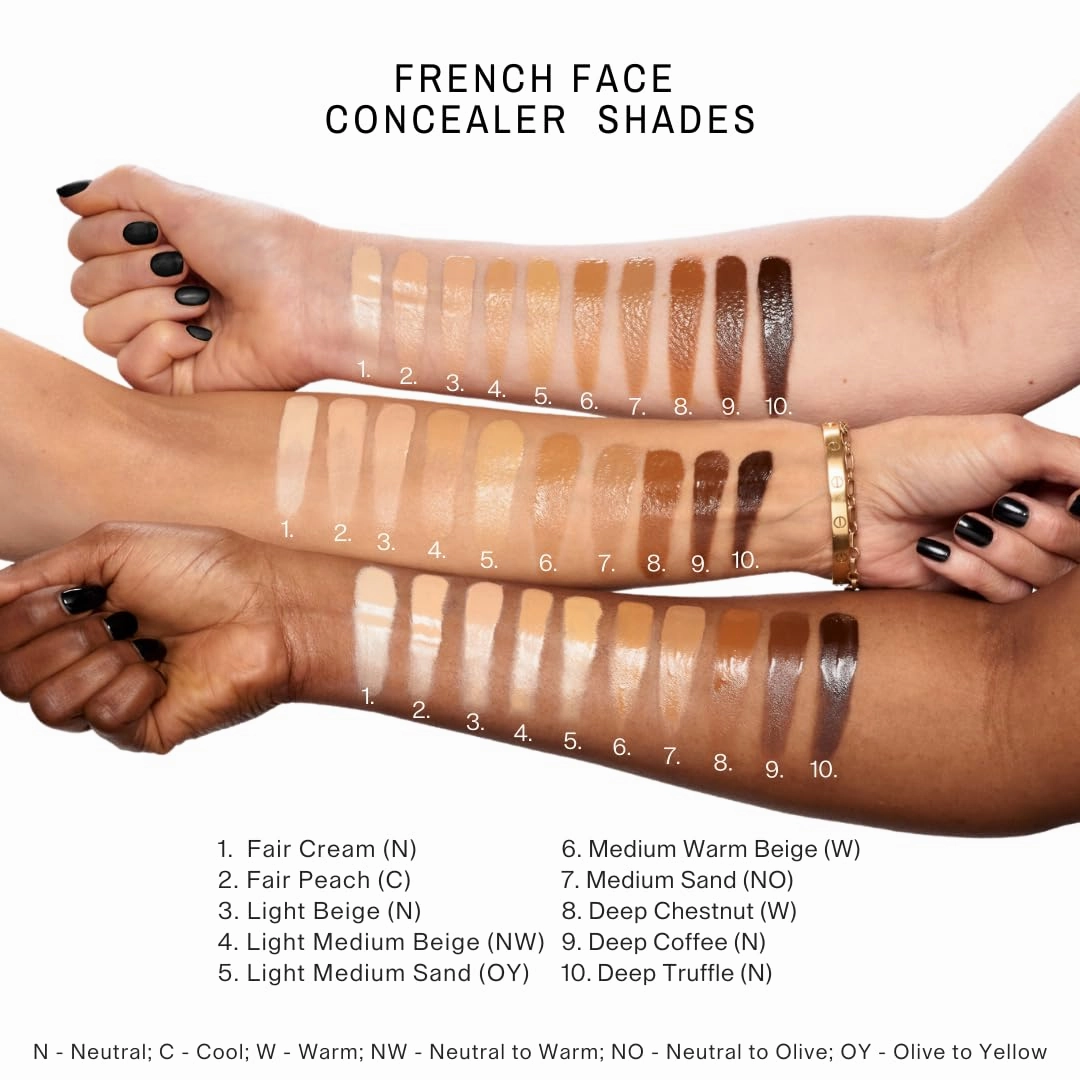 Maxine's Revenge FRENCH FACE Concealer Concentrate | Hydrate and Blur | Conceal and Highlight with Lightweight Full-Coverage LIGHT BEIGE