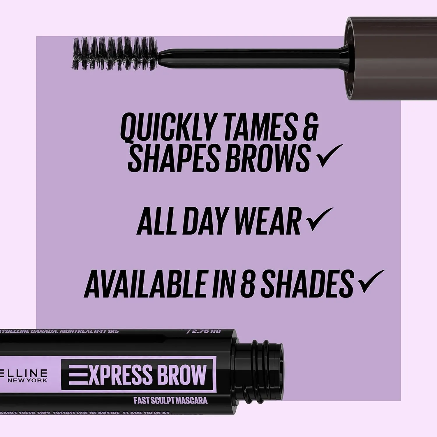 Maybelline Brow Fast Sculpt, Shapes Eyebrows, Eyebrow Mascara Makeup, Warm Brown, 0.09 Fl. Oz.