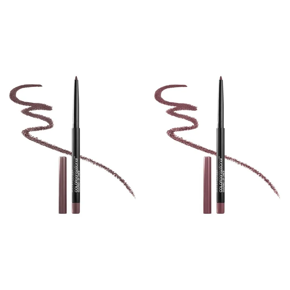 MAYBELLINE Color Sensational Shaping Lip Liner with Self-Sharpening Tip, Gone Griege & Almond Rose Shades, 2 Count