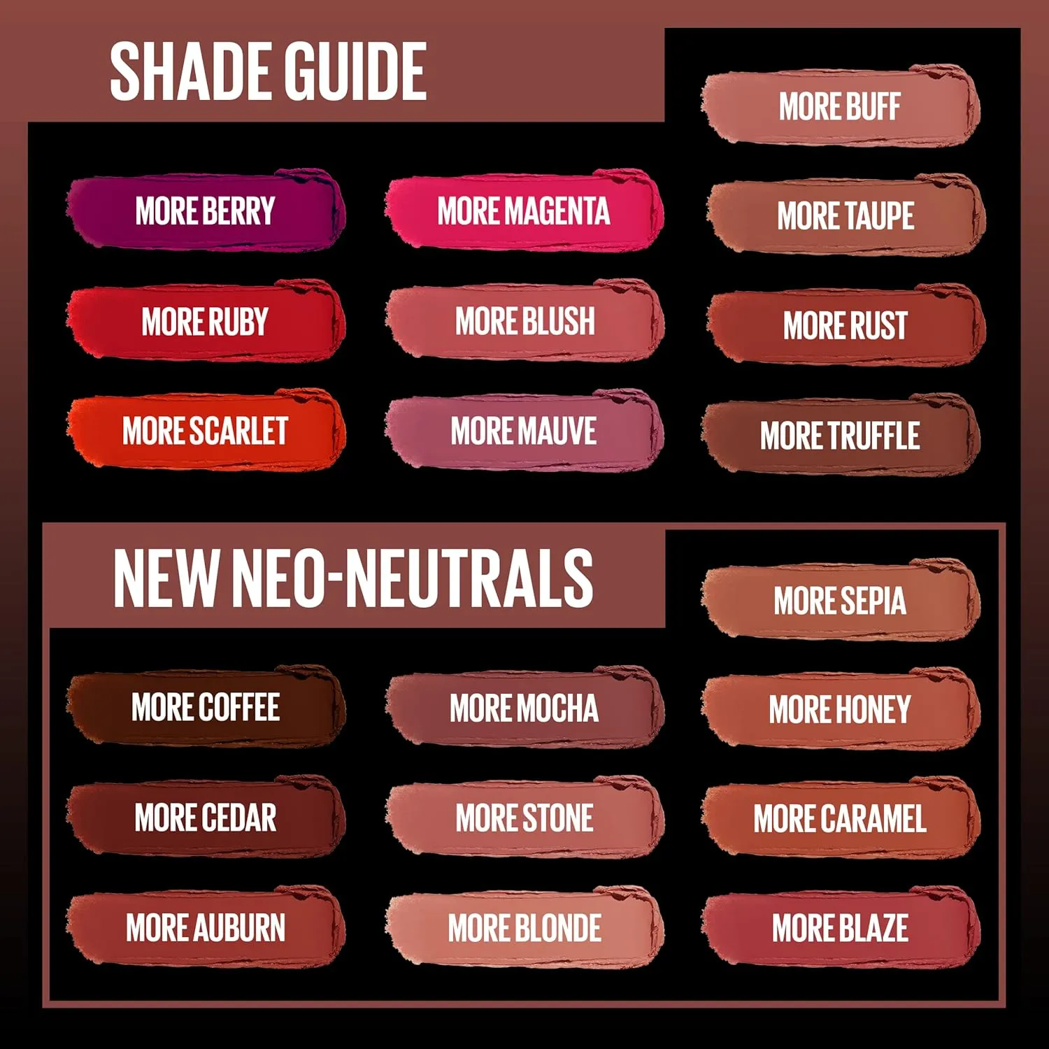 Maybelline Color Sensational Ultimatte Matte Lipstick, Non-Drying, Intense Color Pigment, More Coffee, Coffee Bean Brown, 1 Count