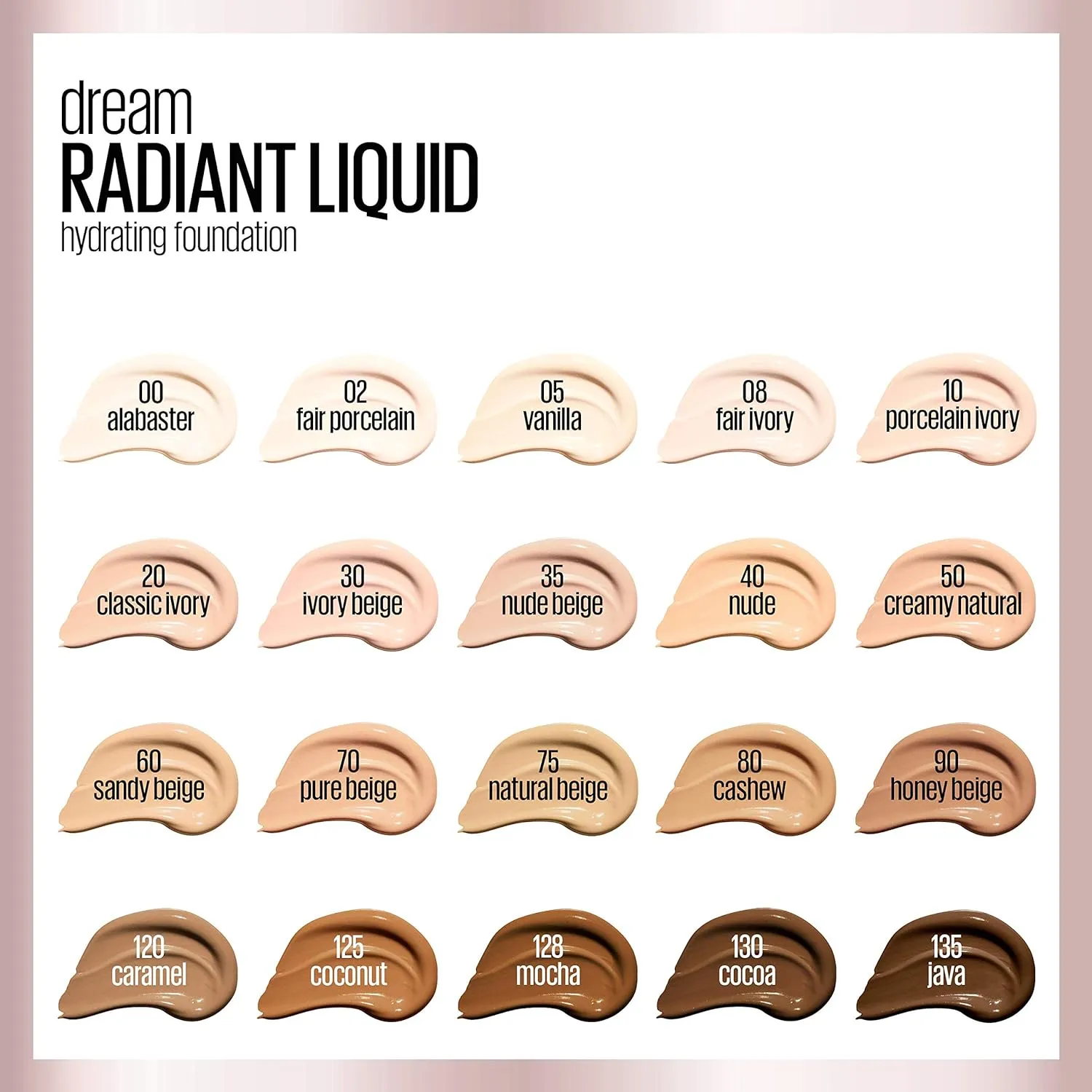 Maybelline Dream Radiant Liquid Medium Coverage Hydrating Makeup, Lightweight Liquid Foundation, Honey Beige, 1 Count