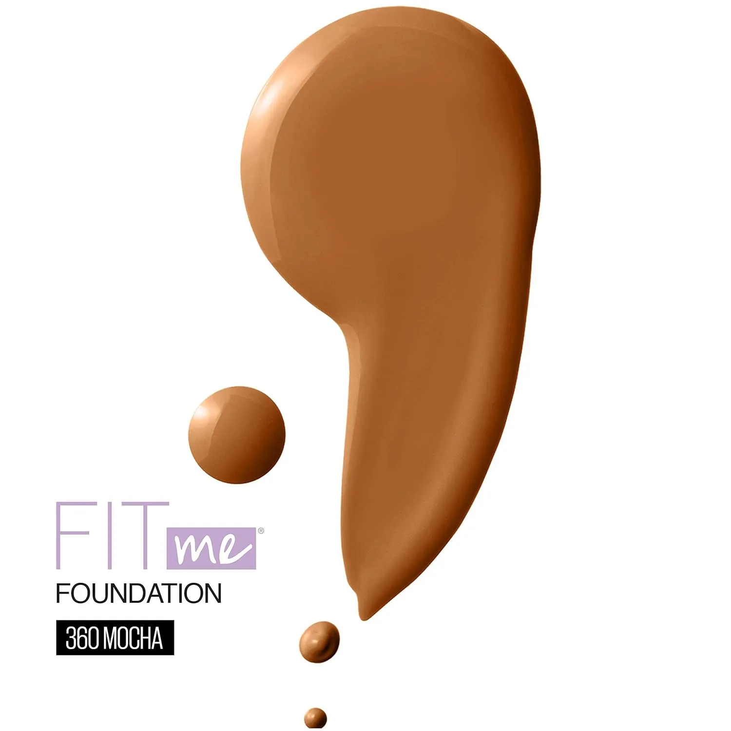 Maybelline Fit Me Dewy   Smooth Foundation Makeup, Mocha, 1 Count (Pack of 4)