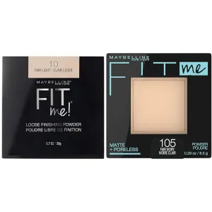 Maybelline Fit Me Loose Setting Powder, Face Powder Makeup & Finishing Powder, Fair Light, 1 Count & Fit Me Matte   Poreless Pressed Face Powder Makeup & Setting Powder, Fair Ivory, 1 Count