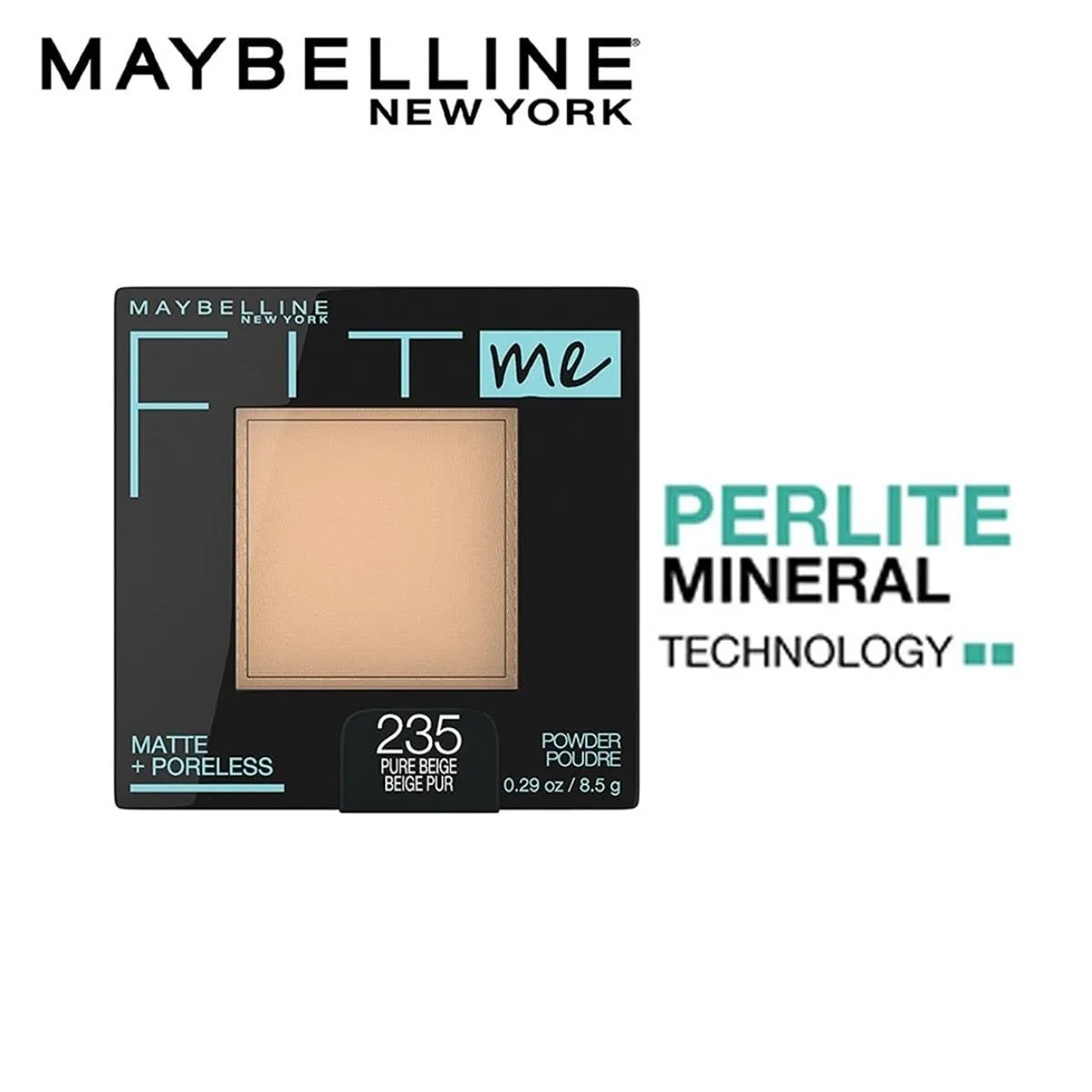 Maybelline Fit Me Matte   Poreless Pressed Face Powder Makeup, Pure Beige, 1 Count (Pack of 4)