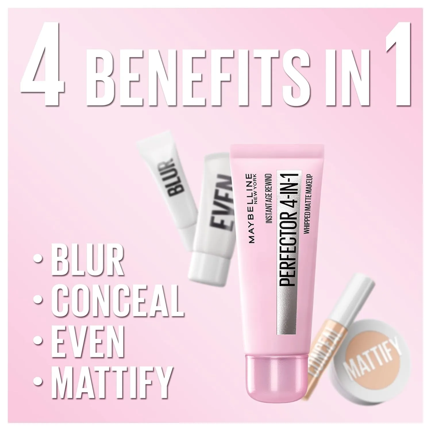 Maybelline Instant Age Rewind Instant Perfector 4-In-1 Matte Makeup, 00 Fair/Light, 1 Count