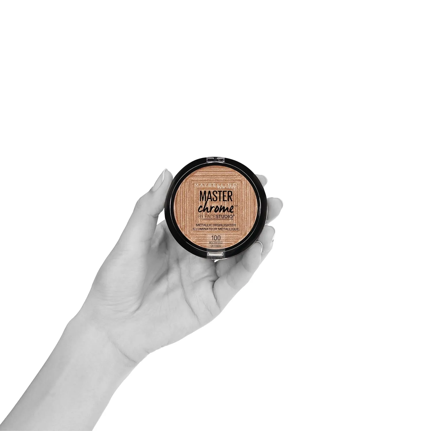 Maybelline Master Chrome Metallic Highlighter Powder, Molten Gold, 1 Count (Pack of 3)