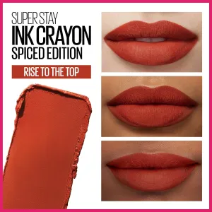 MAYBELLINE New York Super Stay Ink Crayon Lipstick Makeup, Precision Tip Matte Lip Crayon with Built-in Sharpener, Longwear Up To 8Hrs, Rise To The Top, Burnt Sienna, 1 Count (Pack of 2)