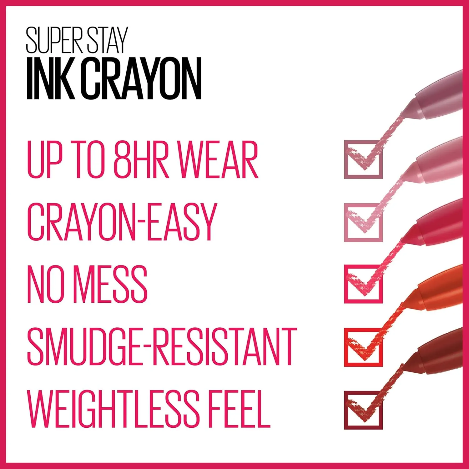 MAYBELLINE New York Super Stay Ink Crayon Lipstick Makeup, Precision Tip Matte Lip Crayon with Built-in Sharpener, Longwear Up To 8Hrs, Rise To The Top, Burnt Sienna, 1 Count (Pack of 2)