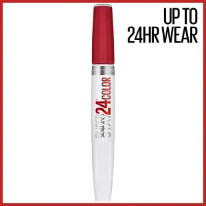 Maybelline New York Superstay 24, 2-step Lipcolor, Eternal Cherry (Pack of 2)