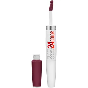 Maybelline Super Stay 24, 2-Step Liquid Lipstick Makeup, Long Lasting Highly Pigmented Color with Moisturizing Balm, Merlot Armour, Red, 1 Count