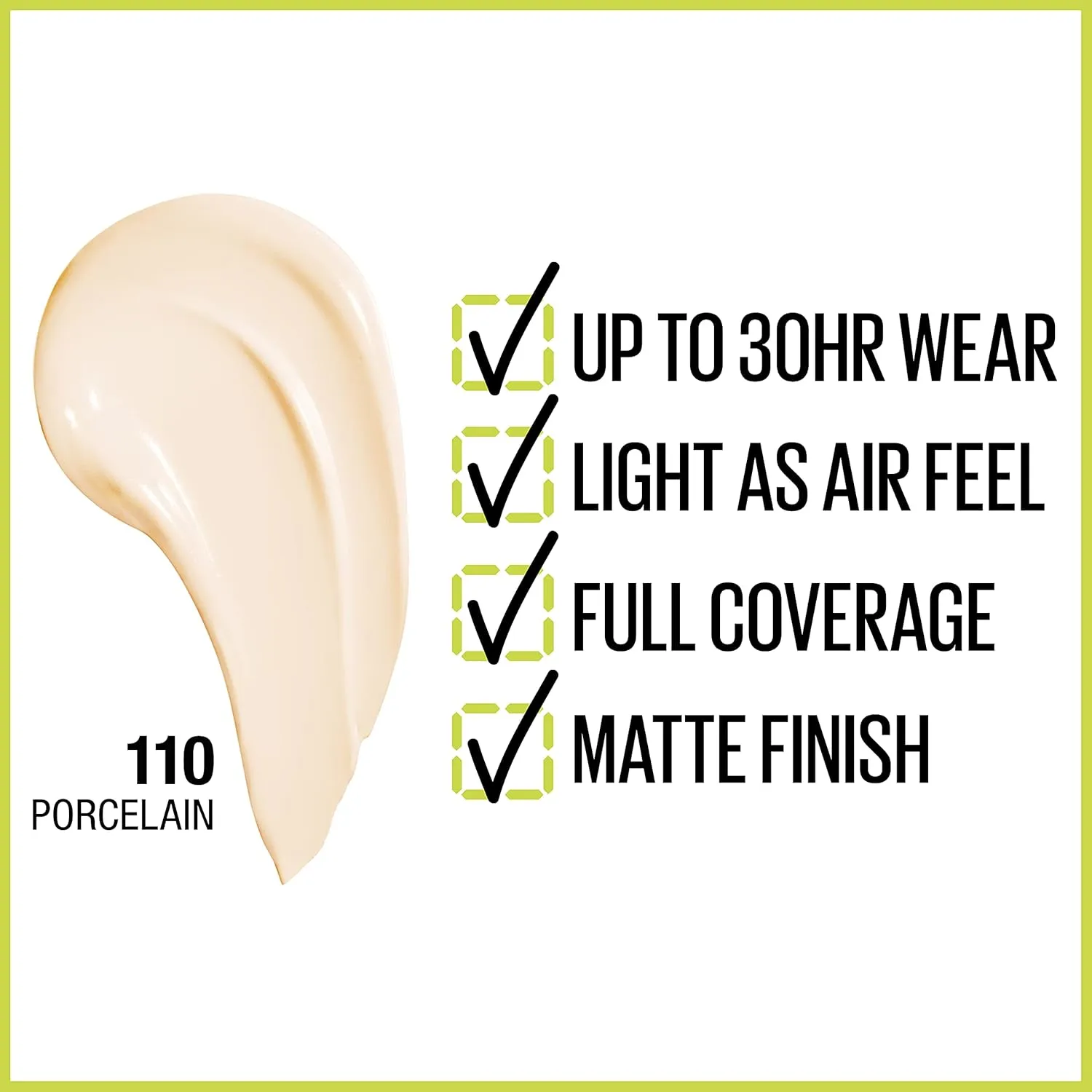 Maybelline Super Stay Full Coverage Liquid Foundation Active Wear Makeup, Up to 30Hr Wear, Transfer, Sweat & Water Resistant, Matte Finish, Porcelain, 1 Count