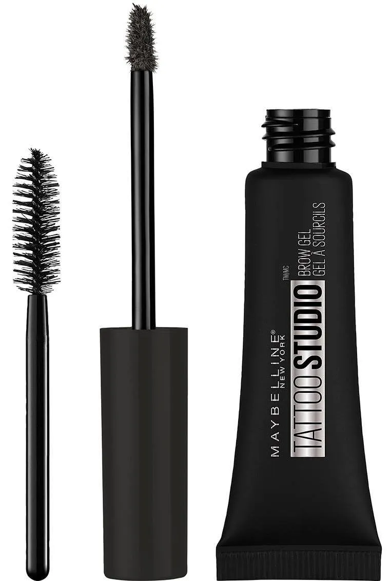 Maybelline TattooStudio Waterproof Eyebrow Gel Makeup, 264 BLACK, 1 Count