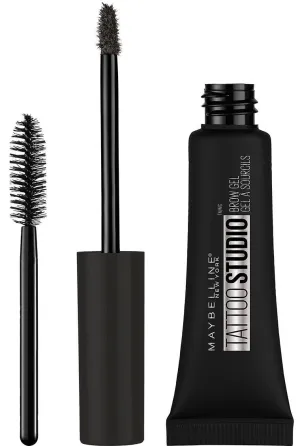 Maybelline TattooStudio Waterproof Eyebrow Gel Makeup, 264 BLACK, 1 Count