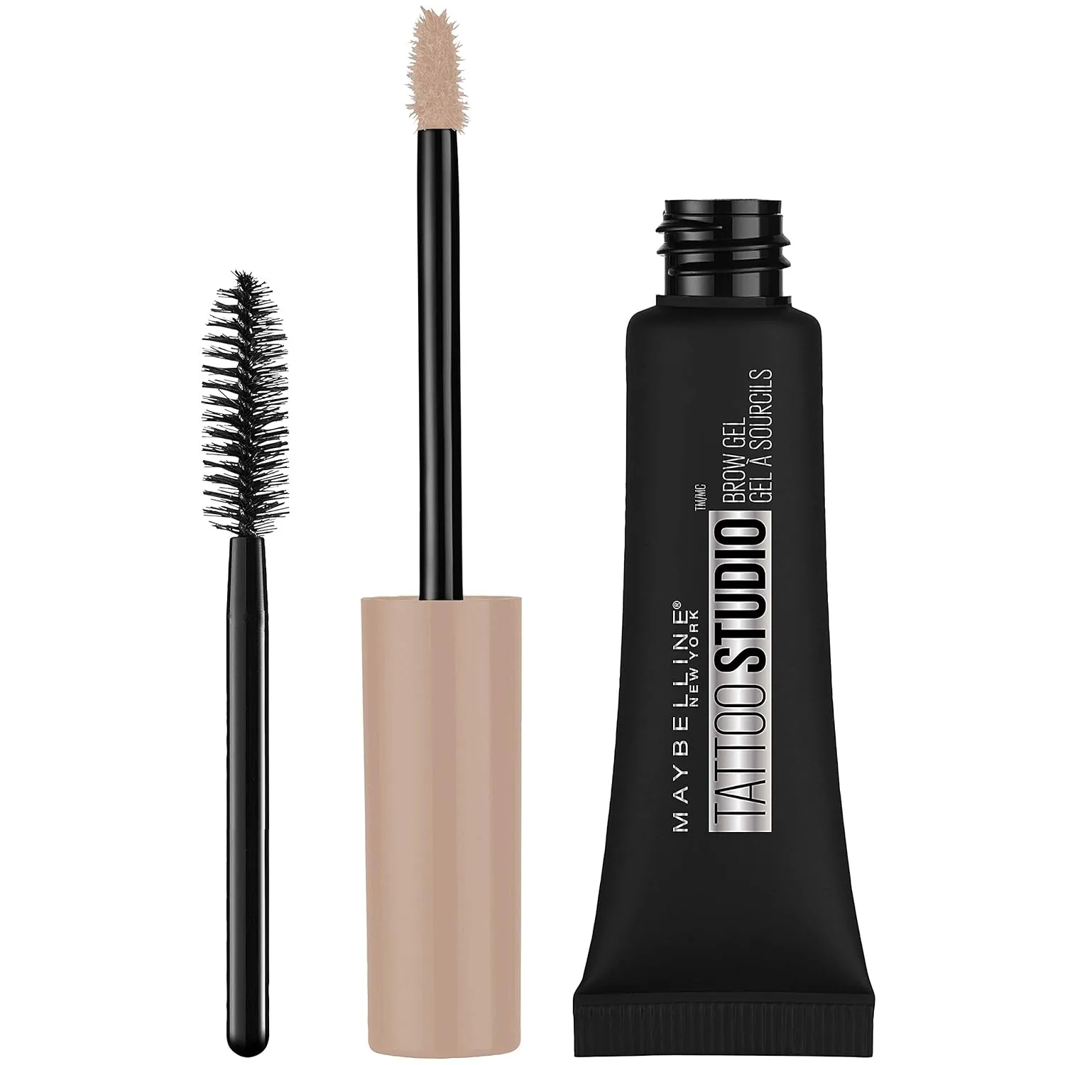 Maybelline TattooStudio Waterproof Eyebrow Gel Makeup, Blonde, 1 Count