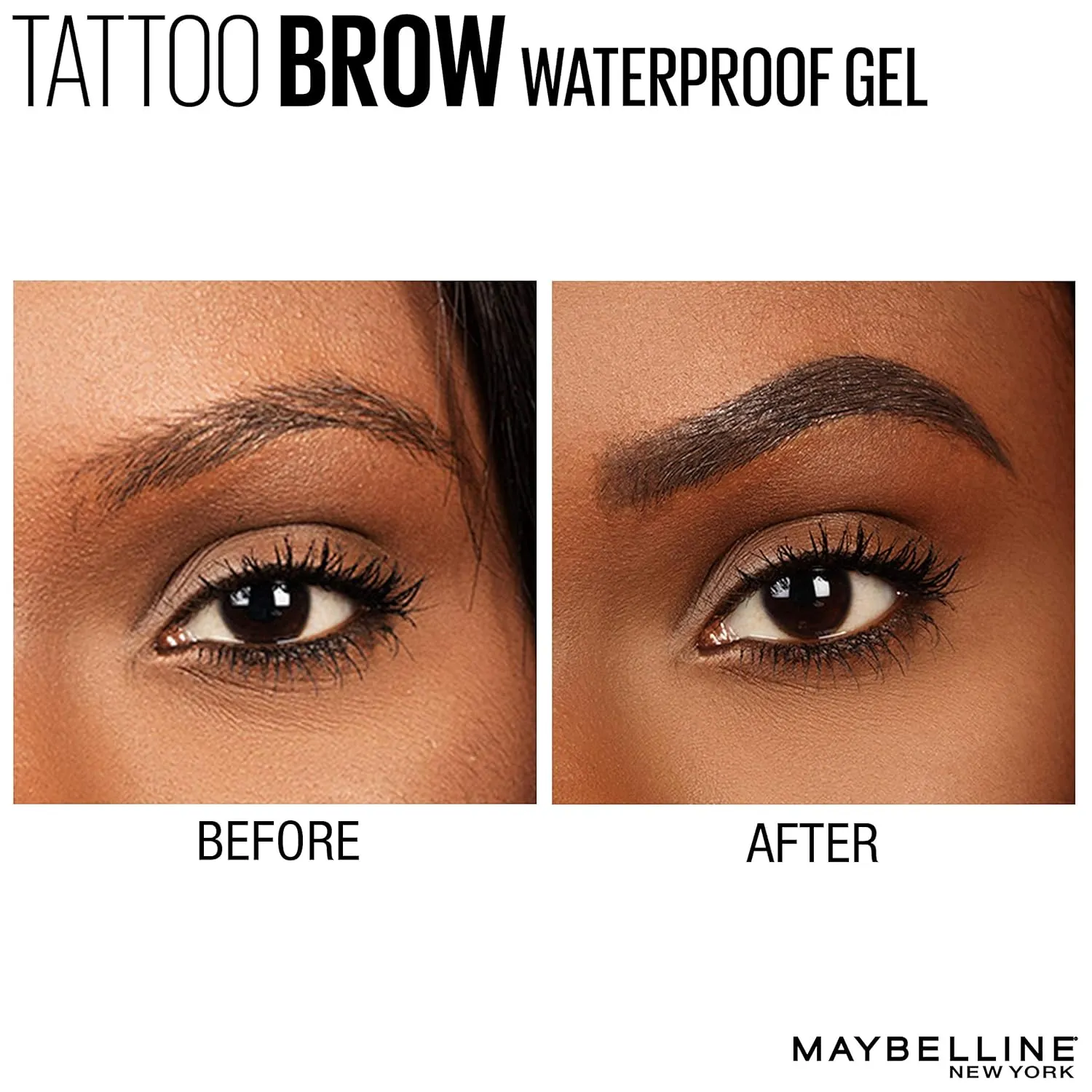 Maybelline TattooStudio Waterproof Eyebrow Gel Makeup, Blonde, 1 Count