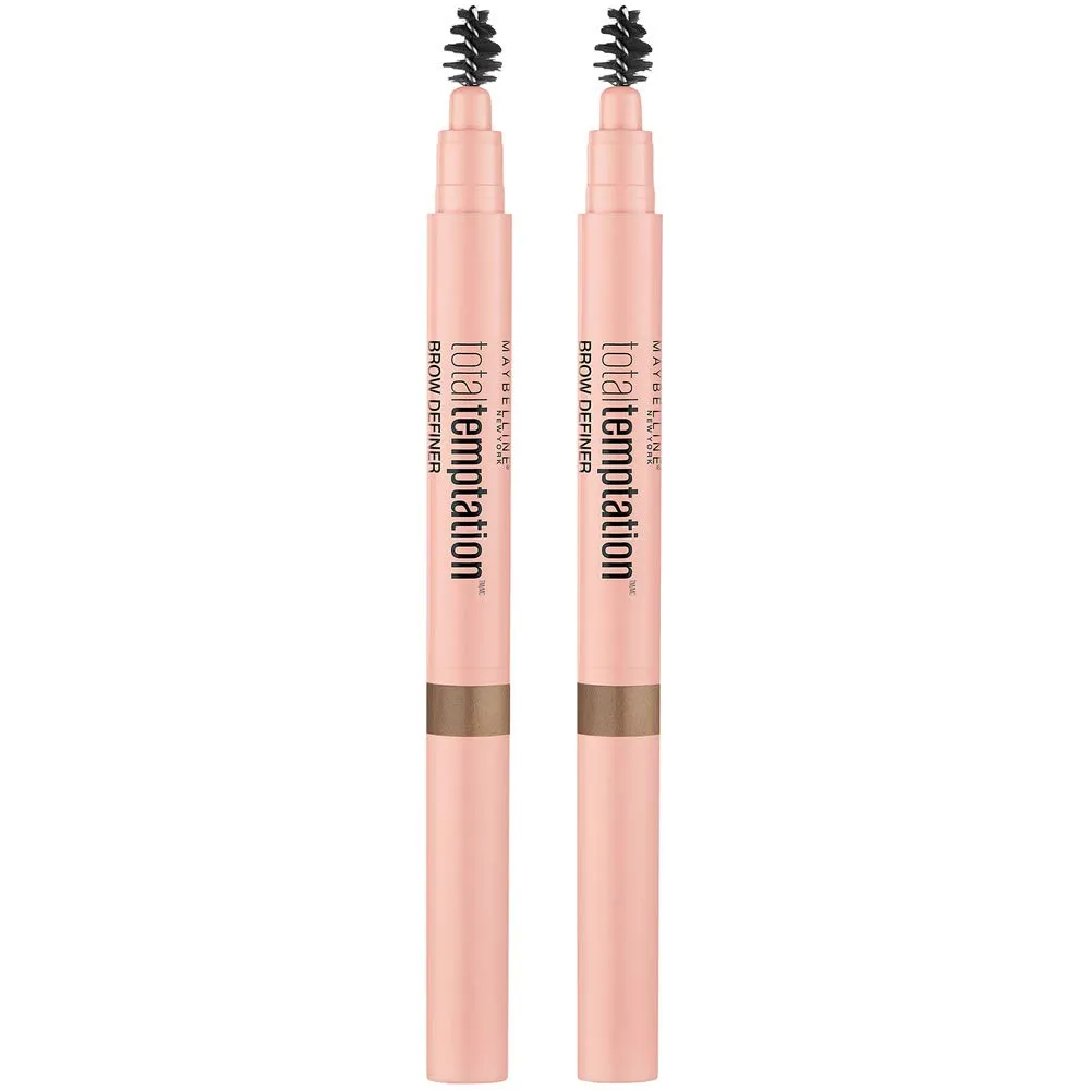 Maybelline Total Temptation Eyebrow Definer Pencil, Blonde, 2 Count
