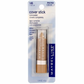 Maybelline Cover Stick Concealer, Deep Beige [145], 0.16 oz (Pack of 2)