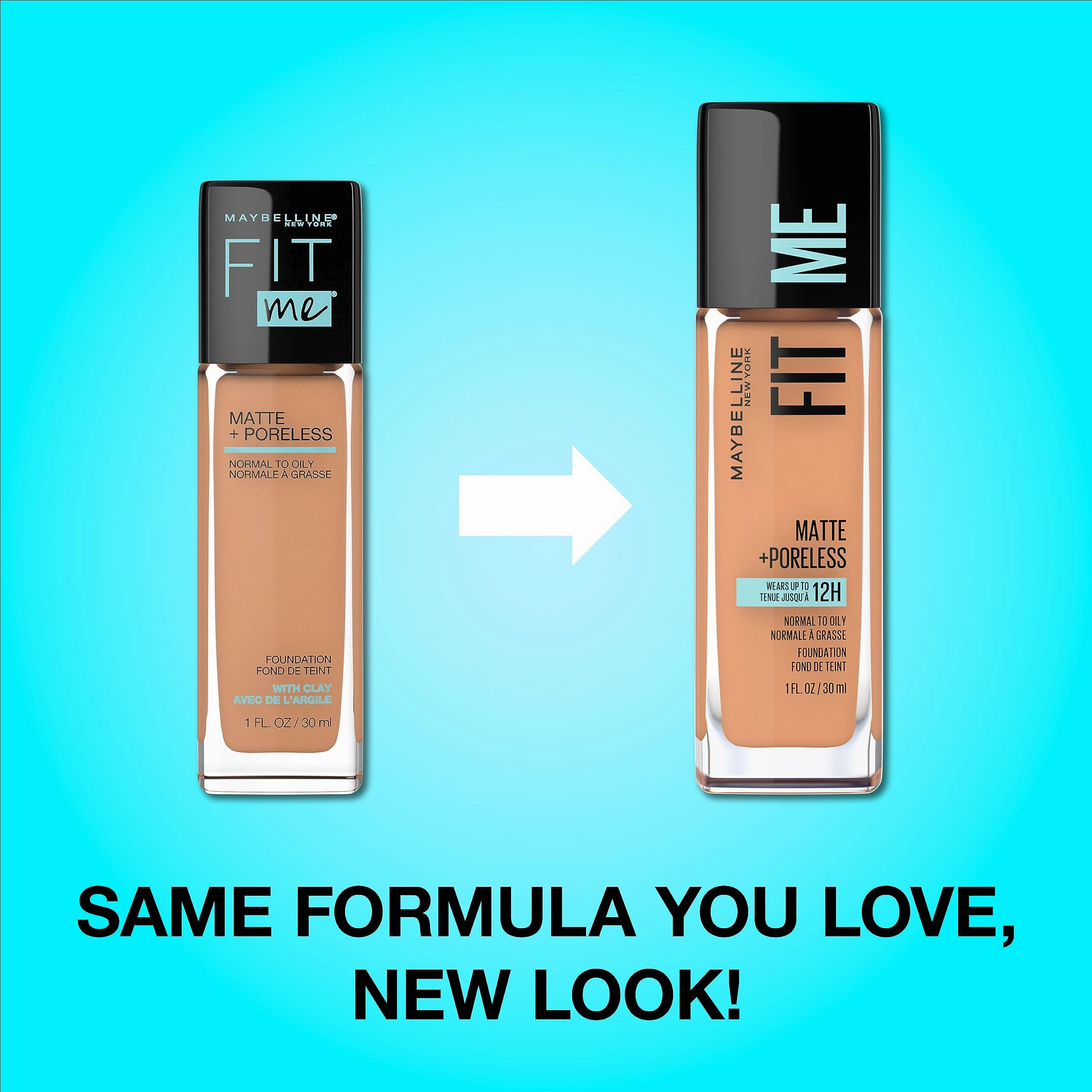 Maybelline Fit Me Matte   Poreless Liquid Oil-Free Foundation Makeup, Golden, 1 Count (Packaging May Vary)