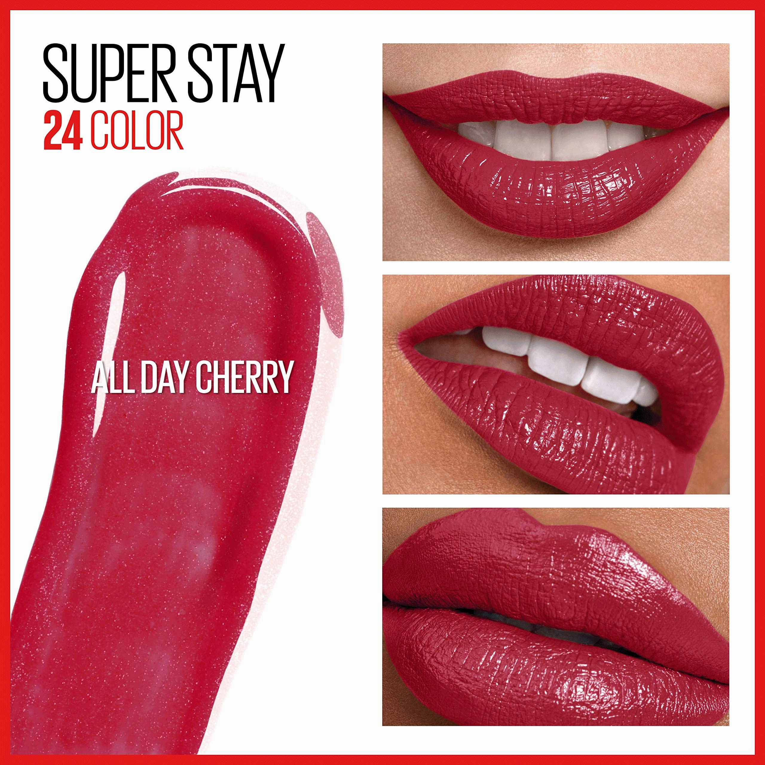 Maybelline New York Superstay 24, 2-step Lipcolor, All Day Cherry 015