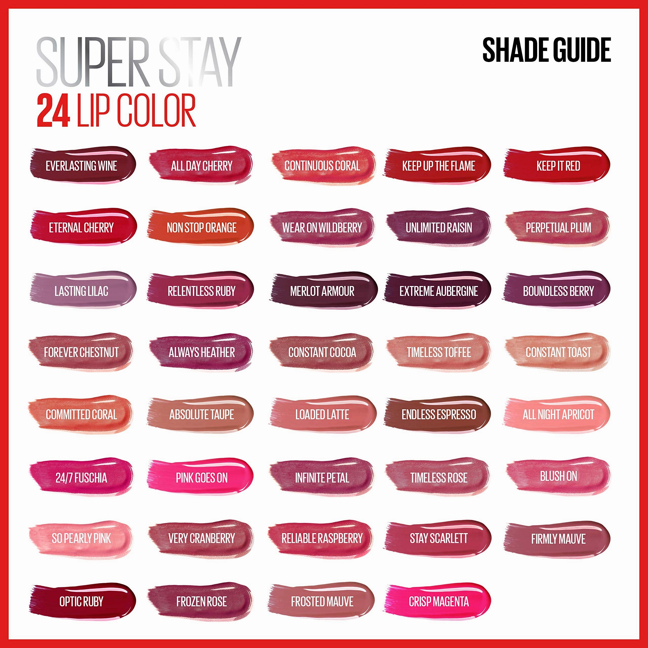 Maybelline New York Superstay 24, 2-step Lipcolor, All Day Cherry 015