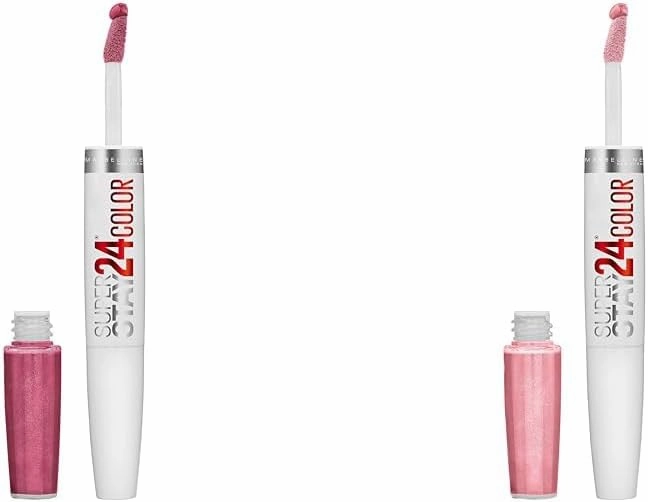 MAYBELLINE Super Stay 24 Liquid Lipstick Blush On Pink & So Pearly Pink Coral Pink, 1 Count Each