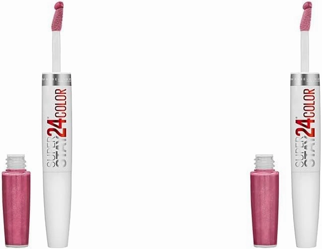 MAYBELLINE Super Stay 24 Liquid Lipstick Blush On Pink & Very Cranberry Ruby Red, 1 Count Each