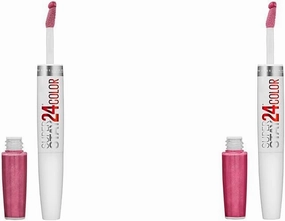 MAYBELLINE Super Stay 24 Liquid Lipstick Blush On Pink & Wear On Wildberry Mauve Pink, 1 Count Each