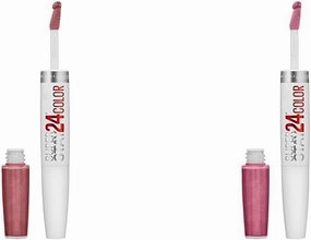MAYBELLINE Super Stay 24 Liquid Lipstick, Forever Chestnut & Very Cranberry, 2 Count
