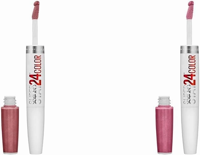 MAYBELLINE Super Stay 24 Liquid Lipstick, Forever Chestnut & Very Cranberry, 2 Count