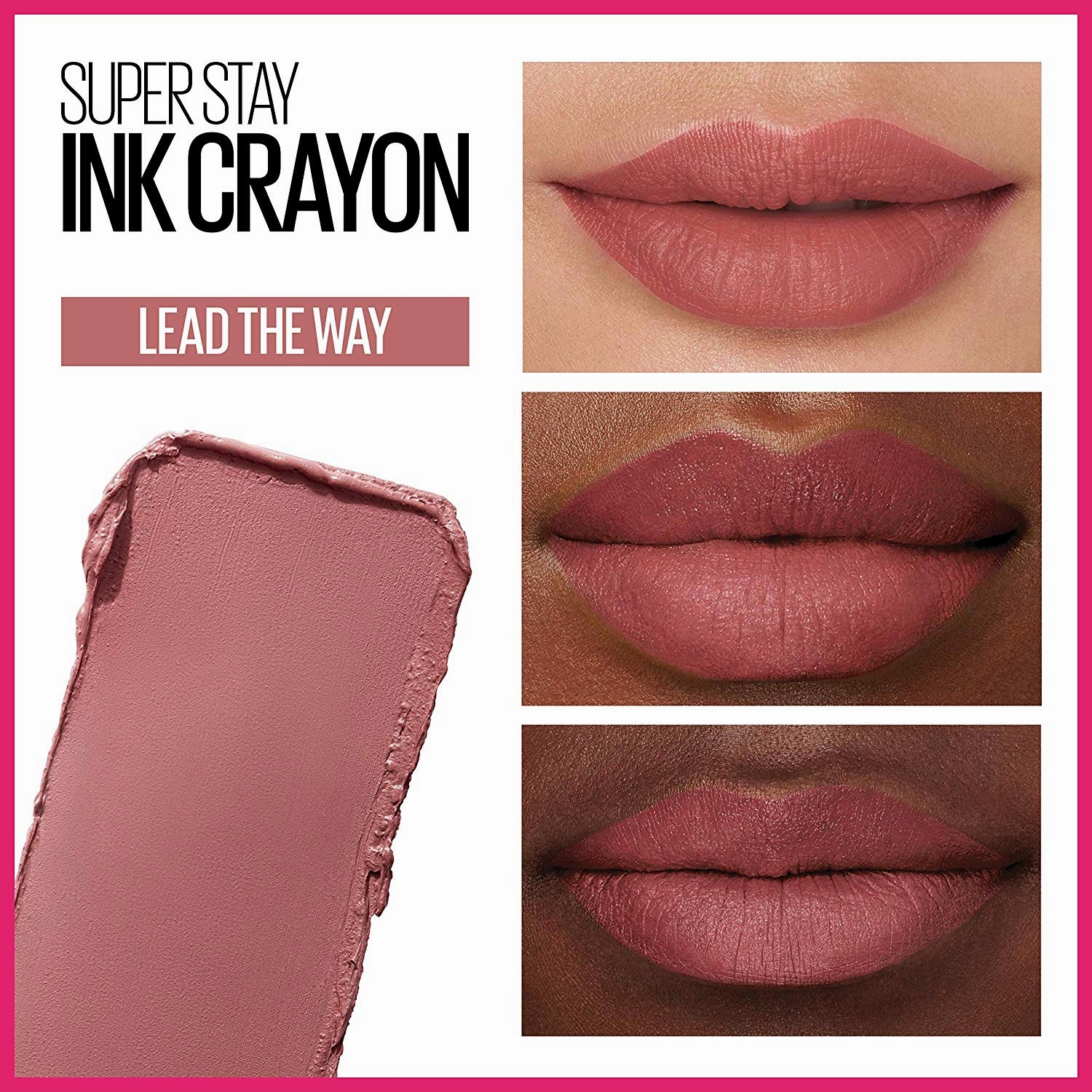 Maybelline SuperStay Ink Crayon Lipstick, Matte Longwear Lipstick Makeup, Lead The Way