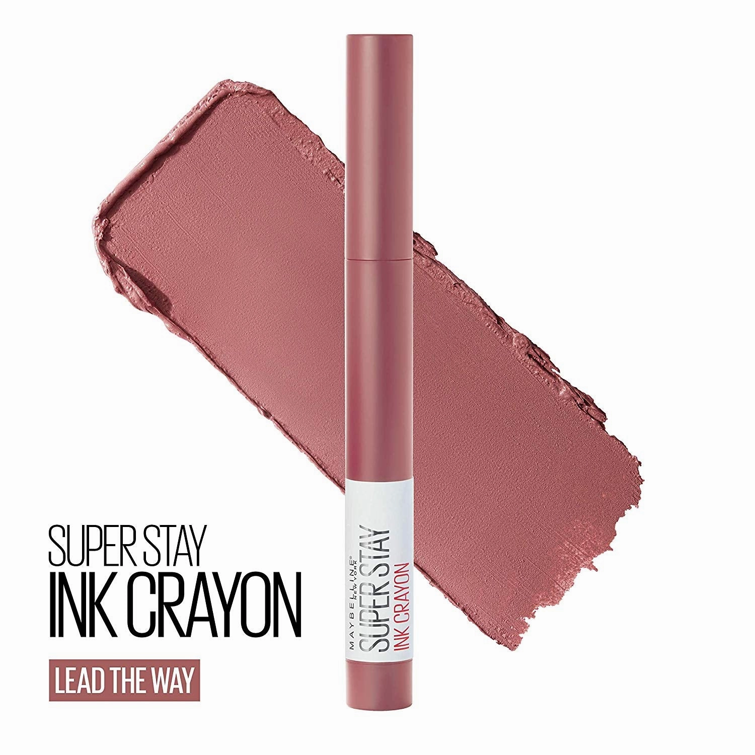 Maybelline SuperStay Ink Crayon Lipstick, Matte Longwear Lipstick Makeup, Lead The Way