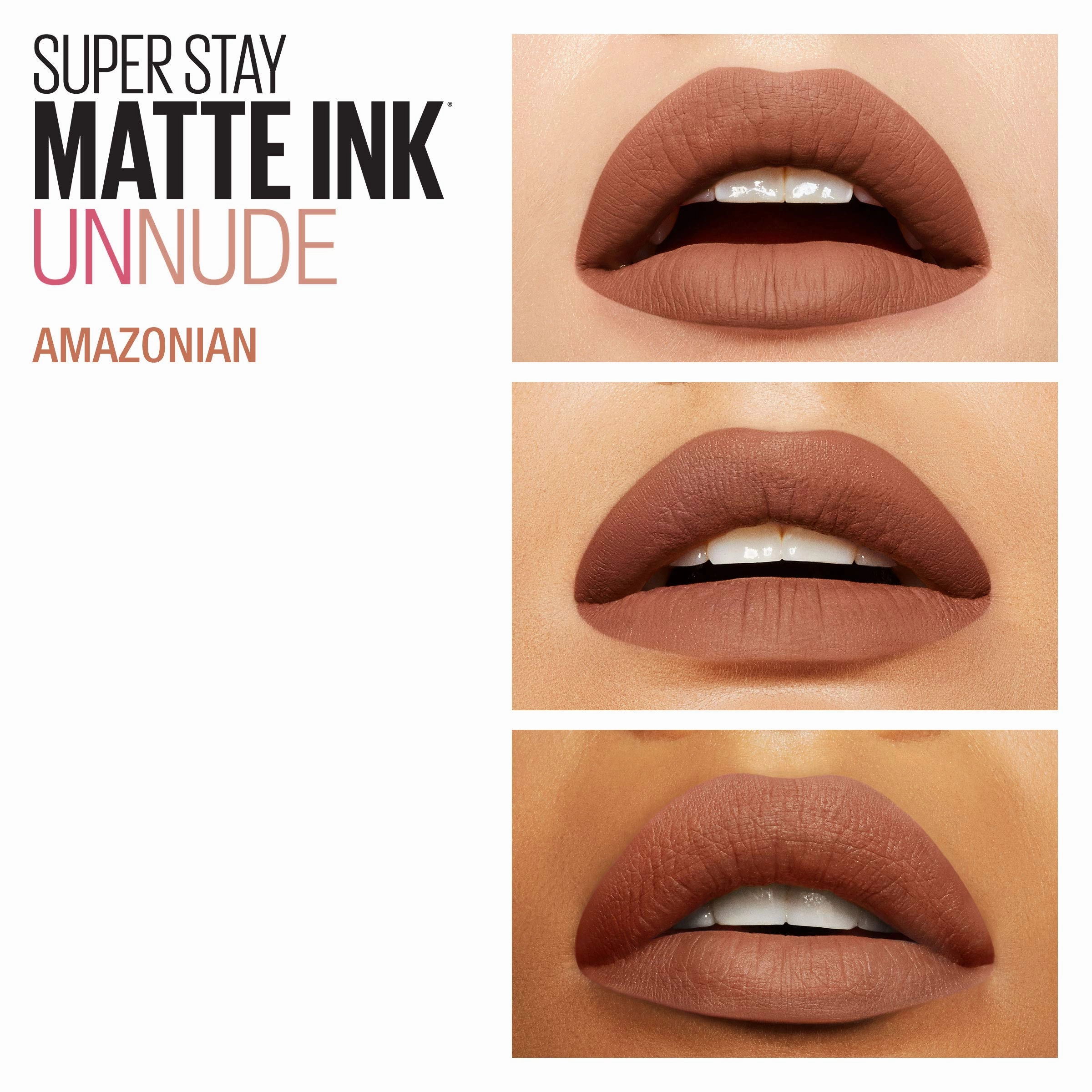 Maybelline SuperStay Matte Ink Un-nude Liquid Lipstick, Amazonian, 0.17 fl. oz.