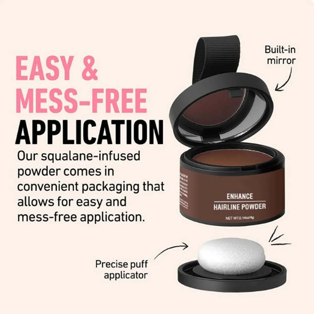 Maycheer Hairline Shadow Powder, Maycheer Hair Shadow, Magic Root Cover Up, 30 Colors Grey Hair Coverage Touch Up, Hair Powder for Gray Hair Coverage with Mirror and Cushion (#3 Light Brown)