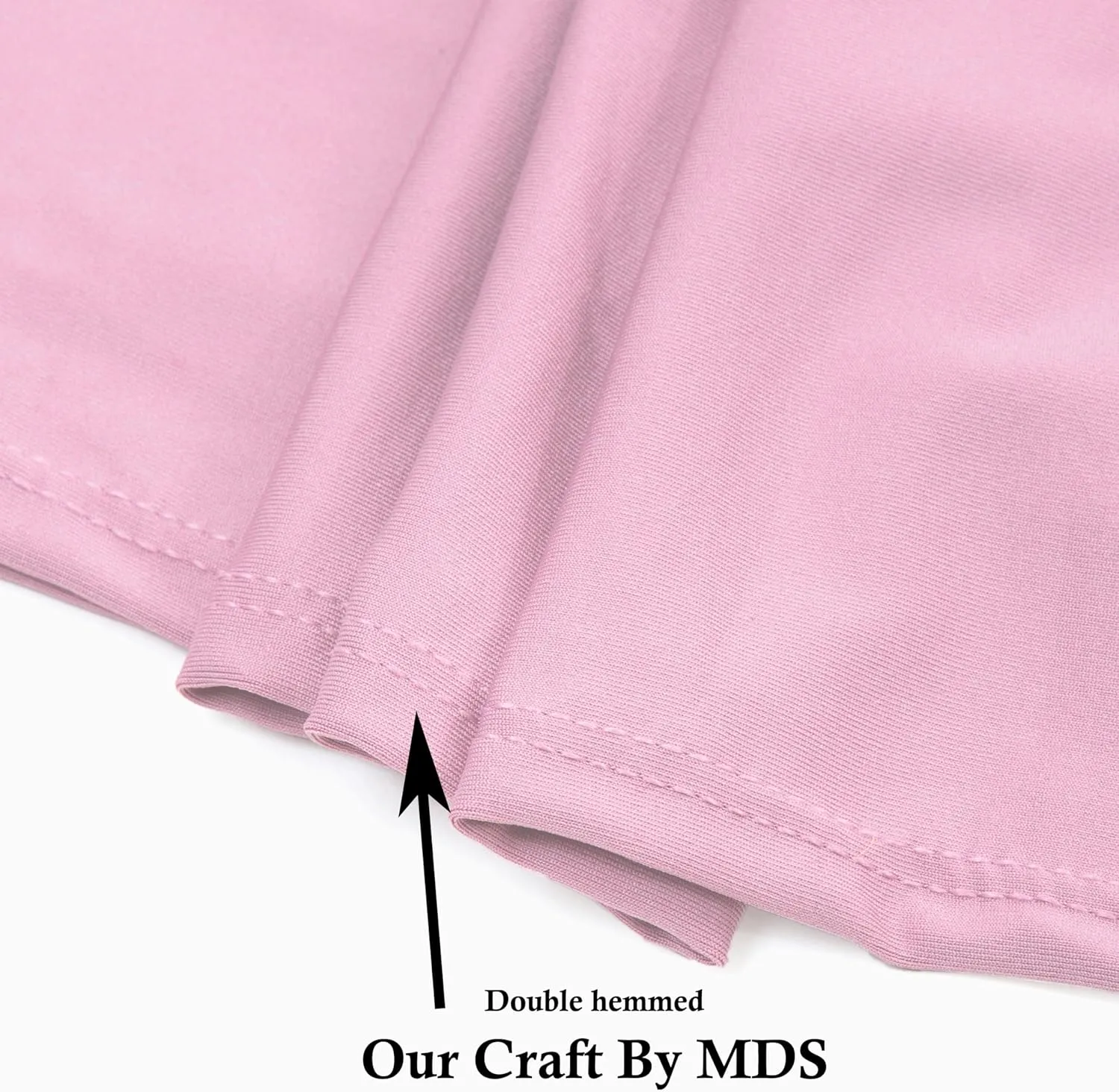 MDS Pack of 25 Spandex Chair Sashes Bow Premium Stretch Chair Cover Band with Buckle Slider Universal fits Elastic Stretch Chair Ties for Wedding Party Banquet Events Decoration - Blush Pink